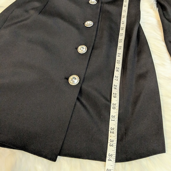 Vintage Eva Chun Jacket Black 100% Silk Size 6 - Picture 3 of 8